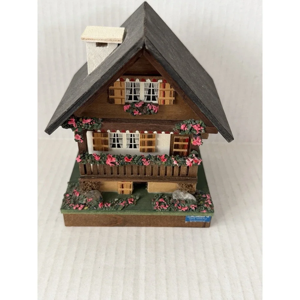 Vintage EJB Reuge Swiss Chalet Jewelry Music Box Vienna Woods Melody